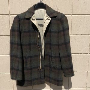 Vintage Pendleton Green Plaid Wool Jacket